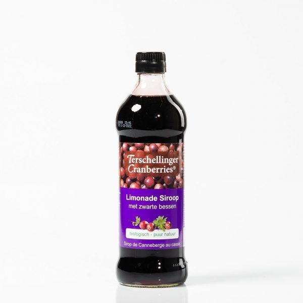 Siroop cranberry zwarte bes  bio 500 ml