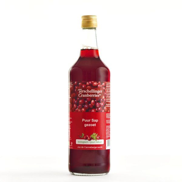 Cranberrysap gezoet 1 liter BIO