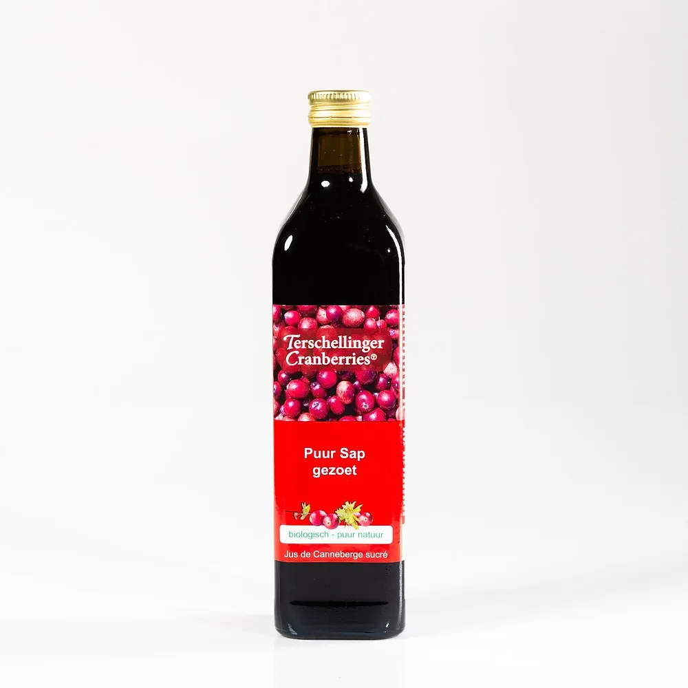 Cranberrysap gezoet 750ml BIO